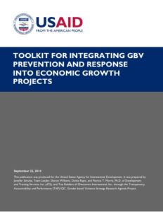 A Free Toolkit for Integrating GBV Prevention & Response Into Economic Growth Projects